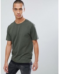 olivgrünes T-Shirt mit einem Rundhalsausschnitt von ONLY & SONS