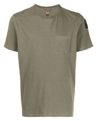 olivgrünes T-Shirt mit einem Rundhalsausschnitt von Parajumpers
