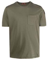 olivgrünes T-Shirt mit einem Rundhalsausschnitt von Parajumpers