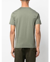 olivgrünes T-Shirt mit einem Rundhalsausschnitt von Sun 68