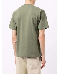 olivgrünes T-Shirt mit einem Rundhalsausschnitt von Danton
