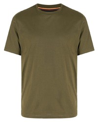 olivgrünes T-Shirt mit einem Rundhalsausschnitt von Paul Smith