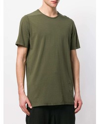 olivgrünes T-Shirt mit einem Rundhalsausschnitt von Rick Owens DRKSHDW