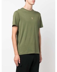 olivgrünes T-Shirt mit einem Rundhalsausschnitt von Polo Ralph Lauren