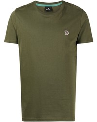 olivgrünes T-Shirt mit einem Rundhalsausschnitt von PS Paul Smith