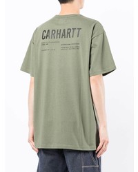 olivgrünes T-Shirt mit einem Rundhalsausschnitt von Carhartt WIP