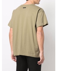 olivgrünes T-Shirt mit einem Rundhalsausschnitt von Fear Of God