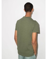 olivgrünes T-Shirt mit einem Rundhalsausschnitt von Orlebar Brown