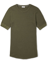 olivgrünes T-Shirt mit einem Rundhalsausschnitt von Schiesser