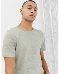 olivgrünes T-Shirt mit einem Rundhalsausschnitt von Selected Homme
