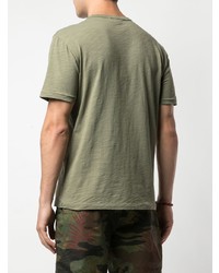 olivgrünes T-Shirt mit einem Rundhalsausschnitt von Alex Mill