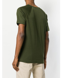 olivgrünes T-Shirt mit einem Rundhalsausschnitt von S.N.S. Herning