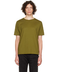 olivgrünes T-Shirt mit einem Rundhalsausschnitt von Séfr