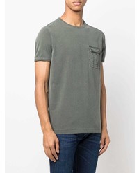 olivgrünes T-Shirt mit einem Rundhalsausschnitt von Diesel