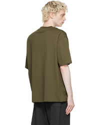 olivgrünes T-Shirt mit einem Rundhalsausschnitt von Acne Studios