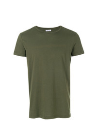olivgrünes T-Shirt mit einem Rundhalsausschnitt von Tomas Maier