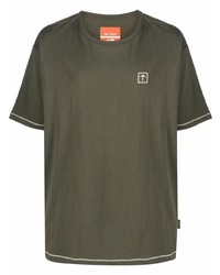olivgrünes T-Shirt mit einem Rundhalsausschnitt von Vans