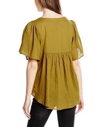 olivgrünes T-Shirt mit einem Rundhalsausschnitt von Vero Moda