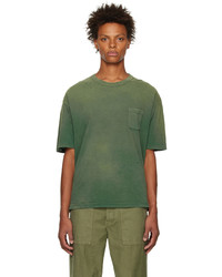 olivgrünes T-Shirt mit einem Rundhalsausschnitt von VISVIM
