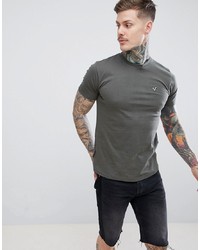olivgrünes T-Shirt mit einem Rundhalsausschnitt von Voi Jeans