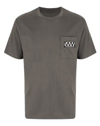olivgrünes T-Shirt mit einem Rundhalsausschnitt von White Mountaineering