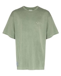 olivgrünes T-Shirt mit einem Rundhalsausschnitt von WTAPS