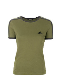 olivgrünes T-Shirt mit einem Rundhalsausschnitt von Yeezy