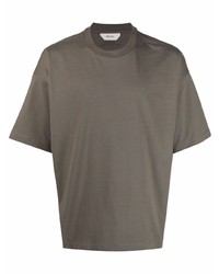 olivgrünes T-Shirt mit einem Rundhalsausschnitt von Z Zegna