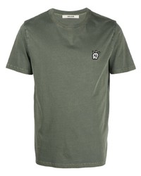 olivgrünes T-Shirt mit einem Rundhalsausschnitt von Zadig & Voltaire