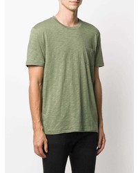 olivgrünes T-Shirt mit einem Rundhalsausschnitt von Zadig & Voltaire