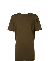 olivgrünes T-Shirt mit einem Rundhalsausschnitt von Ziggy Chen