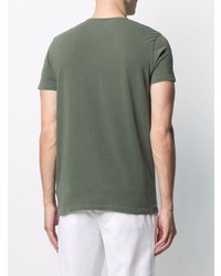 olivgrünes T-shirt mit einer Knopfleiste von Majestic Filatures