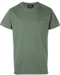 olivgrünes T-shirt von A.P.C.