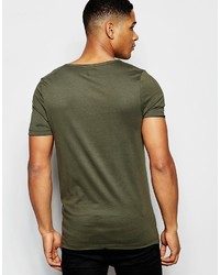 olivgrünes T-shirt von Asos