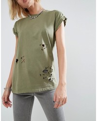 olivgrünes T-shirt von Asos