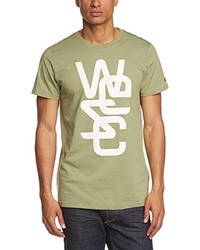 olivgrünes T-shirt von Wesc