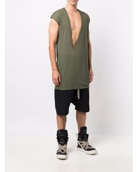 olivgrünes Trägershirt von Rick Owens