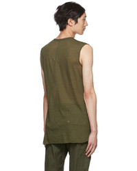 olivgrünes Trägershirt von Rick Owens