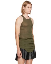 olivgrünes Trägershirt von Rick Owens