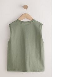 olivgrünes Trägershirt von next