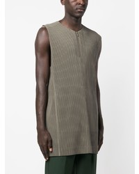 olivgrünes Trägershirt von Homme Plissé Issey Miyake