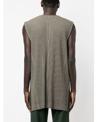 olivgrünes Trägershirt von Homme Plissé Issey Miyake