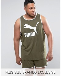 olivgrünes Trägershirt von Puma