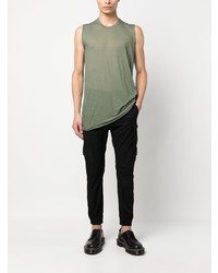 olivgrünes Trägershirt von Rick Owens