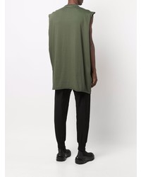 olivgrünes Trägershirt von Rick Owens