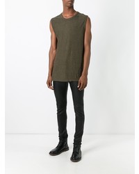 olivgrünes Trägershirt von T by Alexander Wang