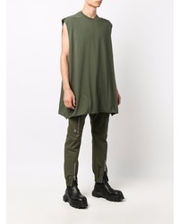 olivgrünes Trägershirt von Rick Owens