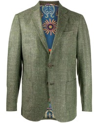 olivgrünes Tweed Sakko von Etro