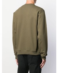 olivgrünes verziertes Sweatshirt von Love Moschino