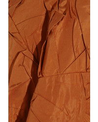 orange ausgestellter Rock aus Seide von Rochas